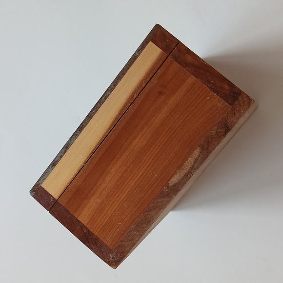 Folk Art Wooden Cedar Box Pennsylvania Dutch BLESS THIS HOUSE OH LORD WE PRAY - Picture 4 of 11